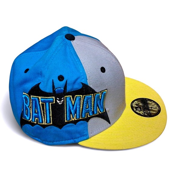 New Era Other - New Era DC Comics Size 7 3/8 Gray Blue Batman Fitted Baseball Cap 59FIFTY